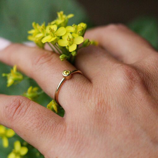 Yellow sapphire ring