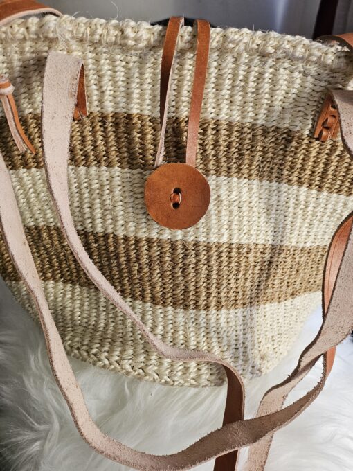 Striped Sisal handbag