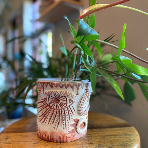 Bohemian Face Handmade Planter