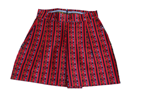 African Print Flair red shorts