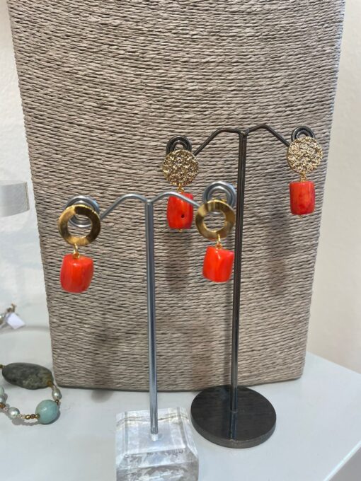 Handcrafted Coral Earrings