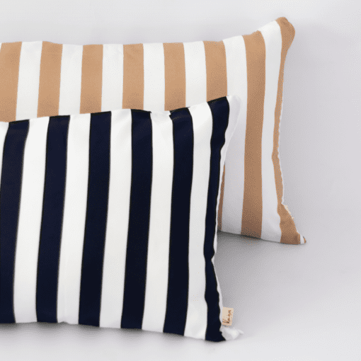 Navy Striped Pillow