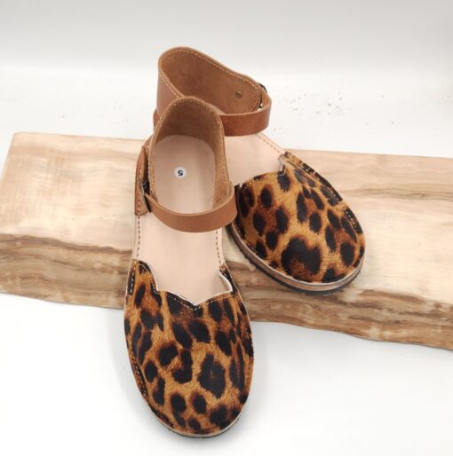 Leopard print Mary-Jane Toffee Sandal